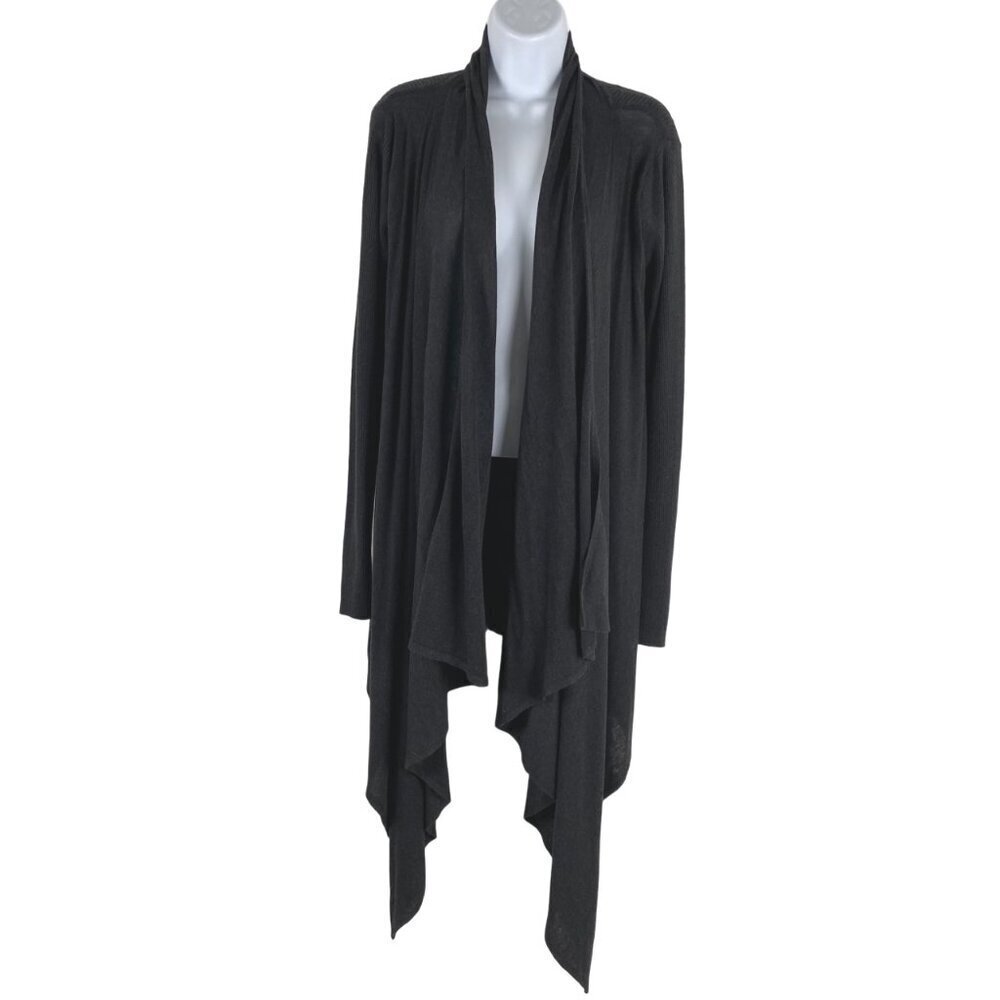 Lululemon Open Front Cardigan Sweater Size 10 Charcoal‎ Cashmere Blend CJ-1738